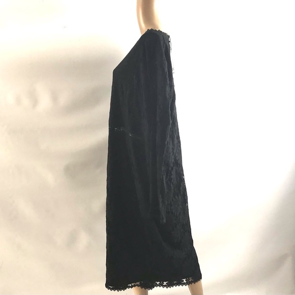 Boohoo Plus Lace Midi Dress US Size 22 Black Longsleeve Women Occasion Party New - Picture 3 of 13